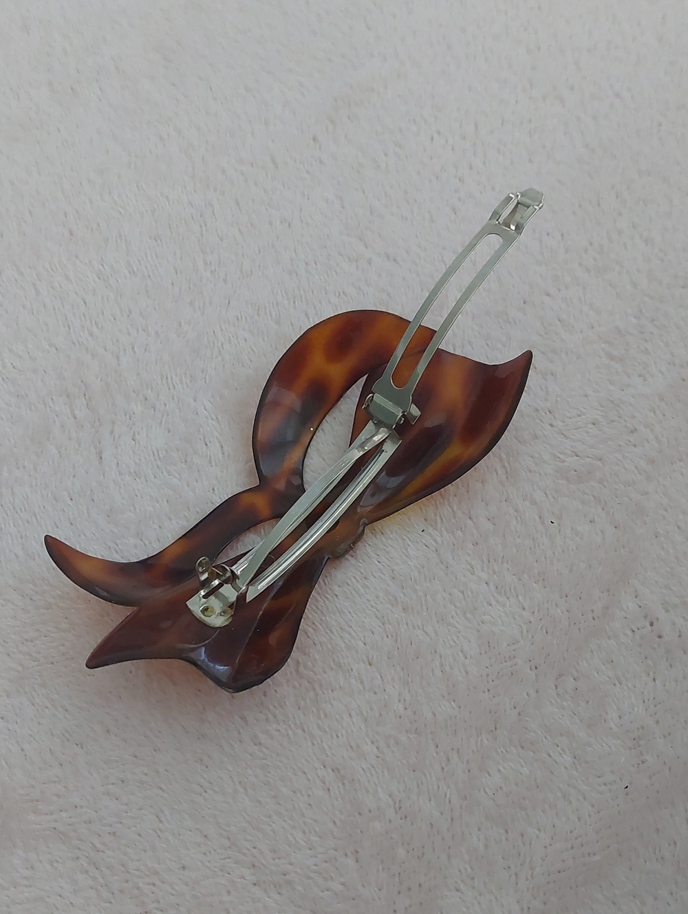 Made In France Tortoiseshell BOW Hair Barrette NWOT - Picture 3 of 8